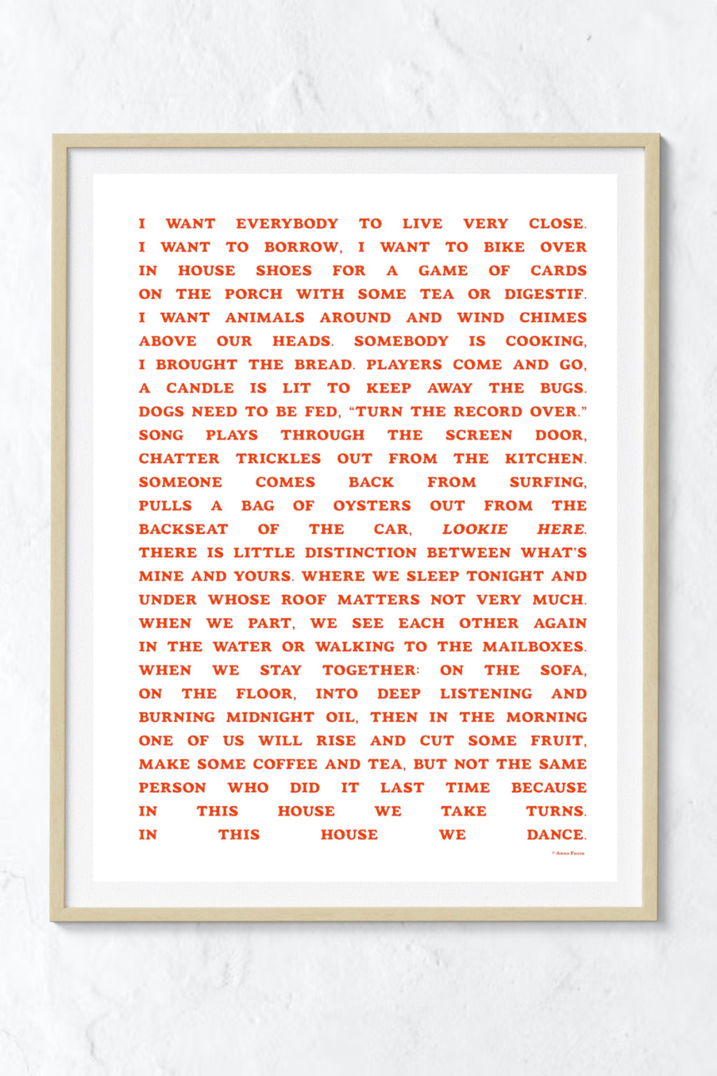A Well Spent Life Red Art Print – Nahcotta