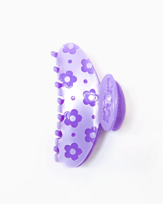 Far Out Violet Flower Claw Clip