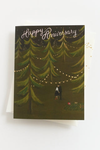 Forest Scene Happy Anniversary Greeting Card