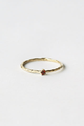 Garnet Solid Gold Birthstone Ring