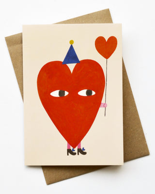 Heart & Balloon Greeting Card