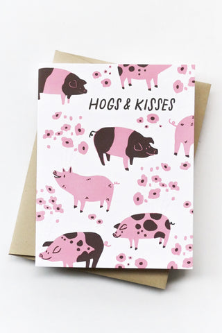Hogs & Kisses Greeting Card