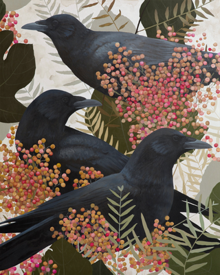 American Crows and Peruvian Peppertree