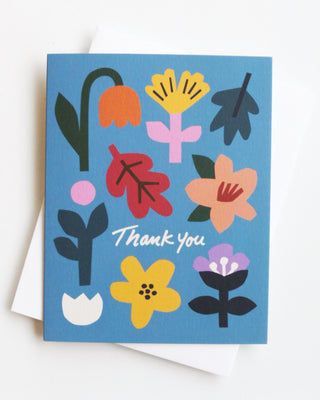 Thank You Blue Flower Greeting Card