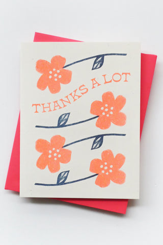 Thanks A Lot Risograph Greeting Card