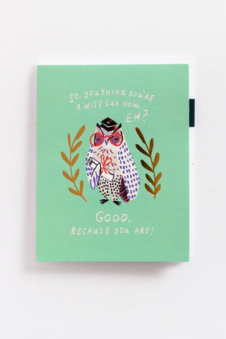 Wise Owl Graduation Greeting Card