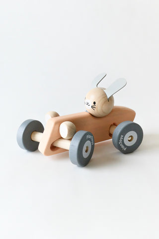 Wooden Bunny Racing Car