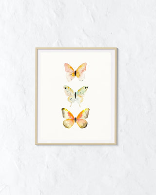 Watercolor Butterflies 3 Art Print