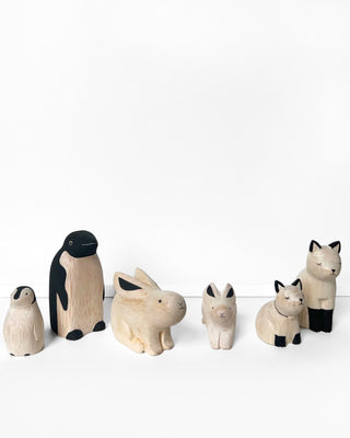 Hand Carved Animal Families