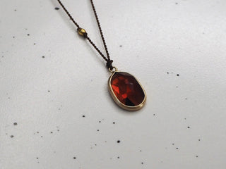 14k Garnet Bead Necklace