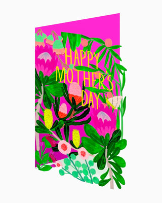 Mother's Day Protea Lasercut Greeting Card