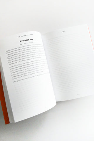 Open book with text on a white background