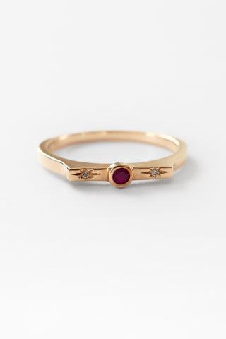 10k Ruby Wish Stacker Ring