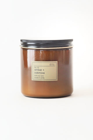Dilo Candle No. 02 Amber + Oakmoss