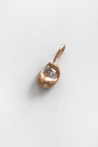 14K Diamond Nugget Charm
