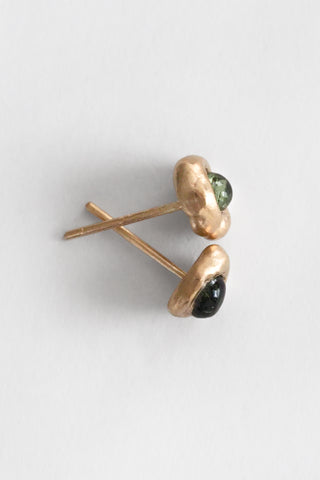 14K Green Tourmaline Petite Yui Studs