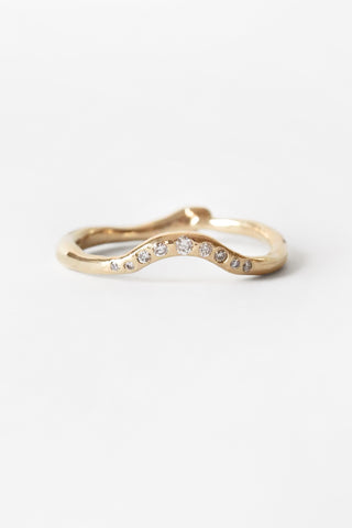 Gold Flush Set Halo Band Ring