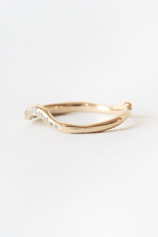 Gold Flush Set Halo Band Ring