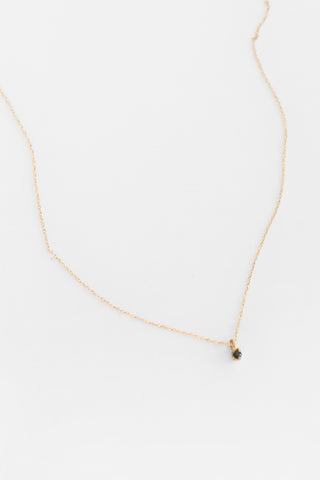 14k Black Diamond Pendant Necklace