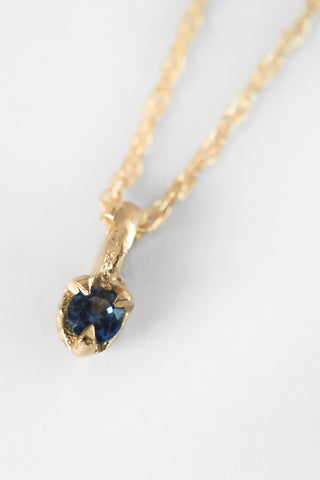 14k Blue Sapphire Birthstone Pendant