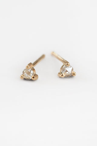 14k Dewdrop Diamond Studs