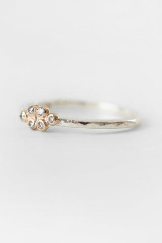 14k Diamond Bevy Stacking Ring