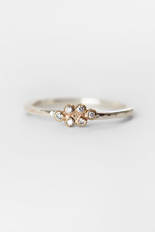 14k Diamond Bevy Stacking Ring