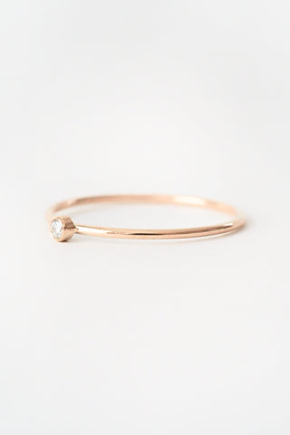 14k Diamond Whisper Band