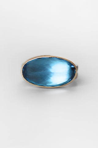14k London Blue Topaz Cocktail Ring