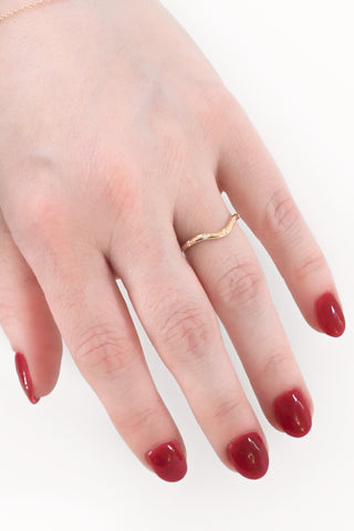14k Luminary Diamond Contour Band