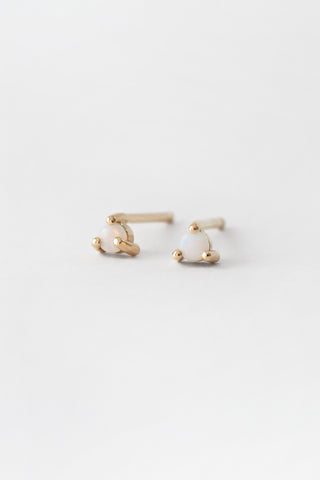 14k Luna Opal Studs