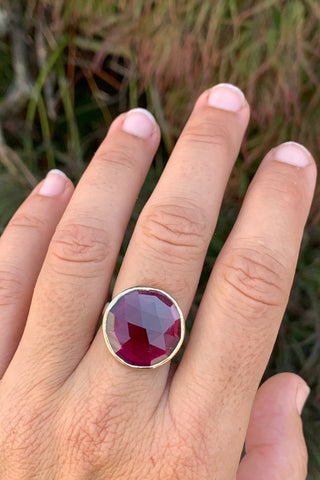 14k Rhodolite Garnet Ring
