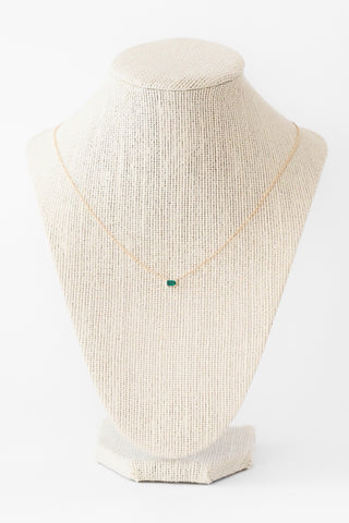 14k Verdant Emerald Necklace