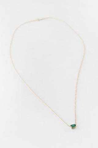 14k Verdant Emerald Necklace