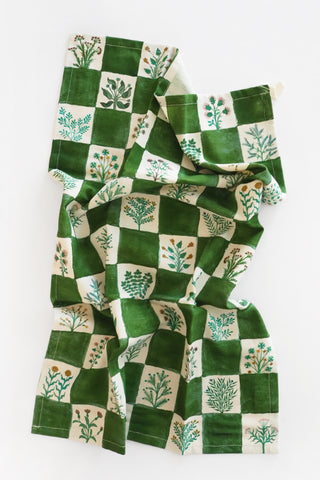 15th Century Illustrated Herbs Organic Cotton Tea Towel