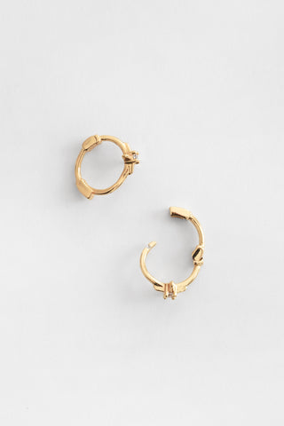 18K GF North Star Cartilage Huggie Earrings