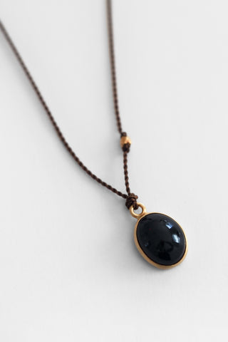 18k Black Opal Necklace