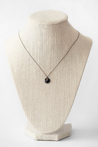18k Black Spinel + Diamond Necklace