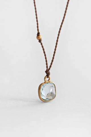 18k Blue Topaz Necklace
