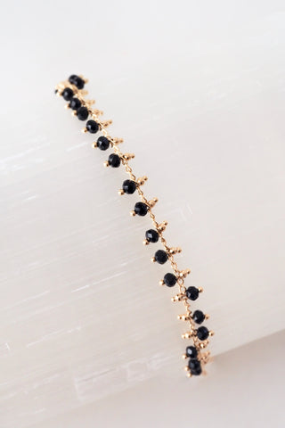 Black Beaded Bracelet