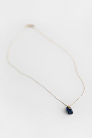 18k Kyanite + Diamond 14k Chain Necklace
