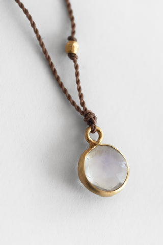 18k Luna Moonstone Necklace