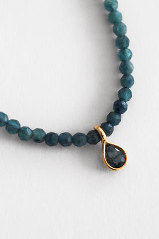 18k Tourmaline Sapphire Beaded Necklace