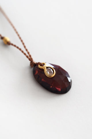 18k Tourmaline + Diamond Necklace