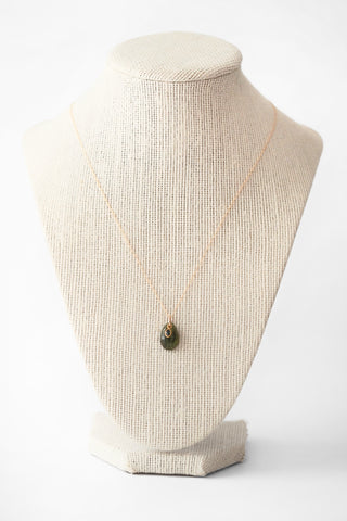 18k Tourmaline + Sapphire 14k Chain Necklace
