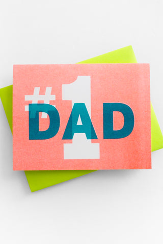 #1 Dad - Father's Day Greeting Card