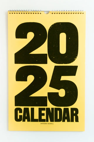 2025 Wall Calendar By Anthony Burrill