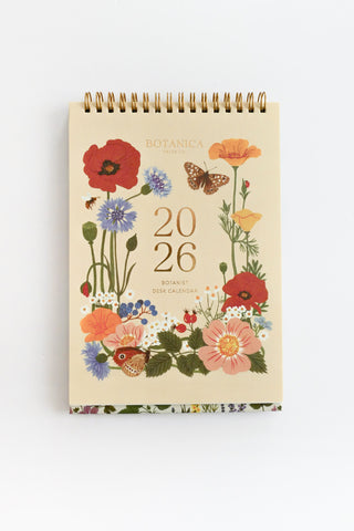 2026 Botanical Art Desk Calendar