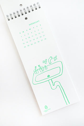 2026 Letterpress Postcard Wall Calendar