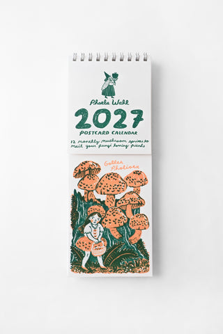 2027 Gnomes & Mushrooms Postcard Wall Calendar